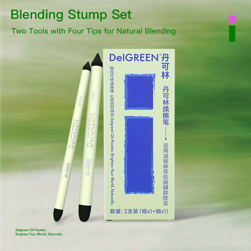 Art Craft Blend - 綿混紡スポンジブラシペンセット 2本入り 両頭式 洗えるスケッチワイプ 再利用可能なアートブレンダー ディテールシャドウハイライト用