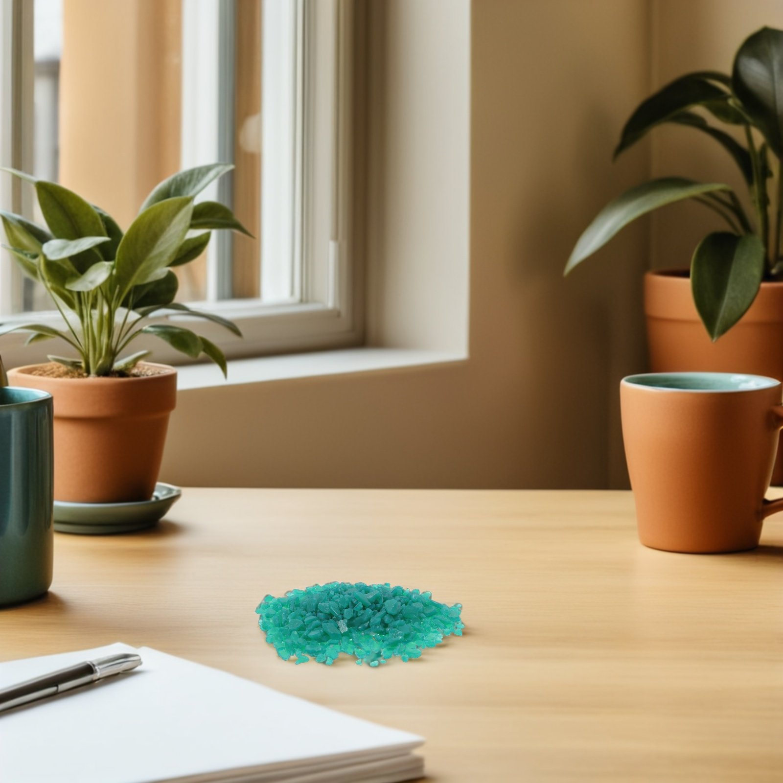 Art Craft Bag - 1袋入りグリーンフュージブルガラススクラップピース、ステンドグラスモザイクDIYペンダントジュエリークラフトアート用電子レンジキルン溶融材料