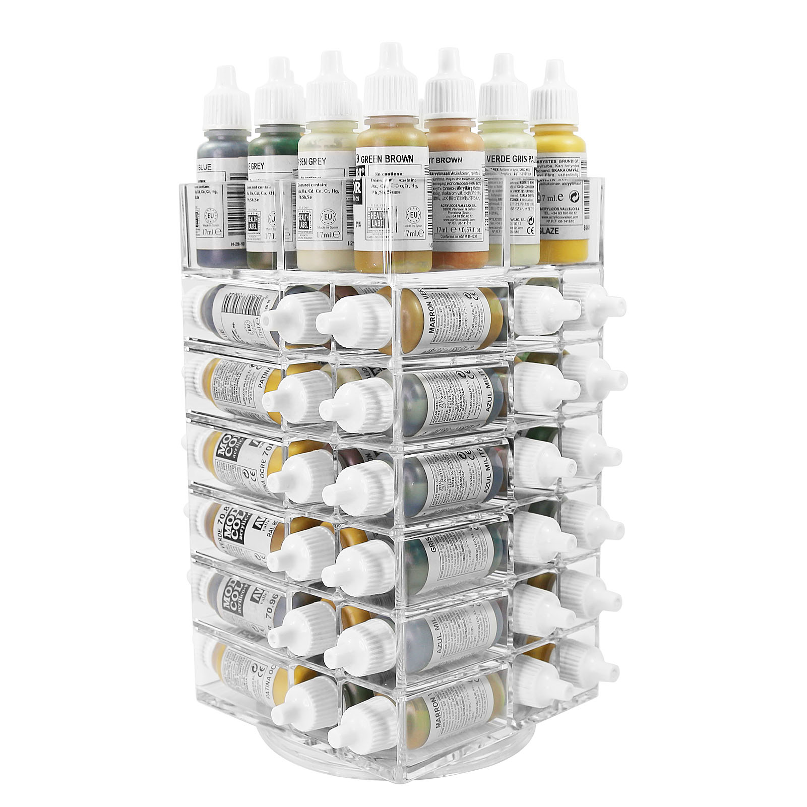 Acrylic Pour Paint - Evemodel-アクリルモデルペイントオーガナイザー、顔料ボトルスピニングラック、回転ホルダー、ピボットシェルフ、sn02、1個
