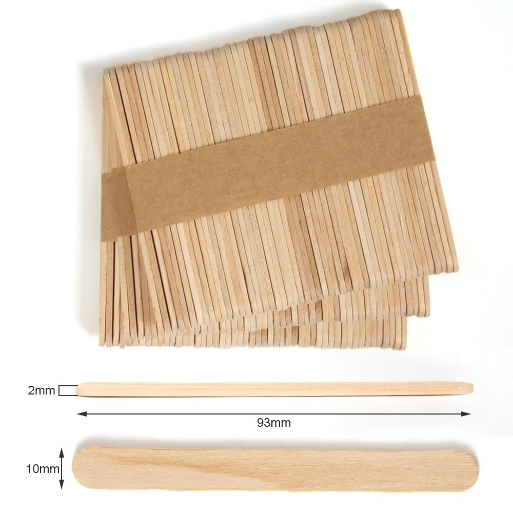 Art Craft With Ice Cream Stick - 50本/100本入り アイスクリーム用木製スティック 天然木スティック アイスクリームスプーン 手芸用品 アート