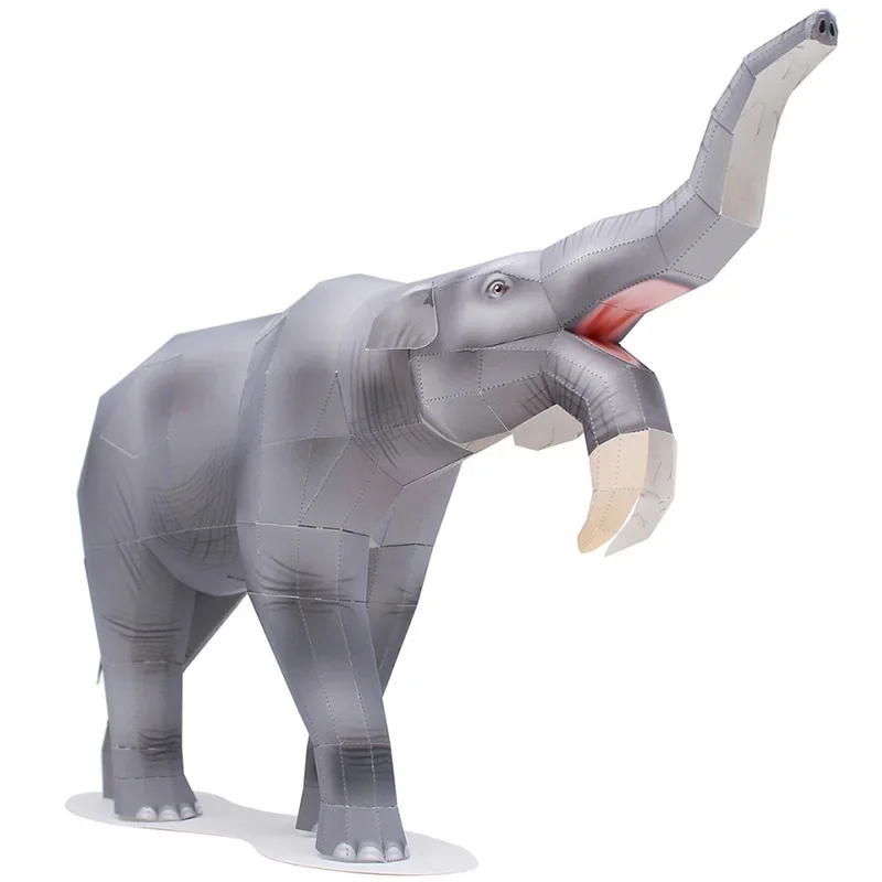 Art Craft Cardboard - ディノテリウム象折り紙アート折りたたみミニ3D紙モデルペーパークラフト動物フィギュアDIY子供大人手作りクラフトおもちゃQD-227