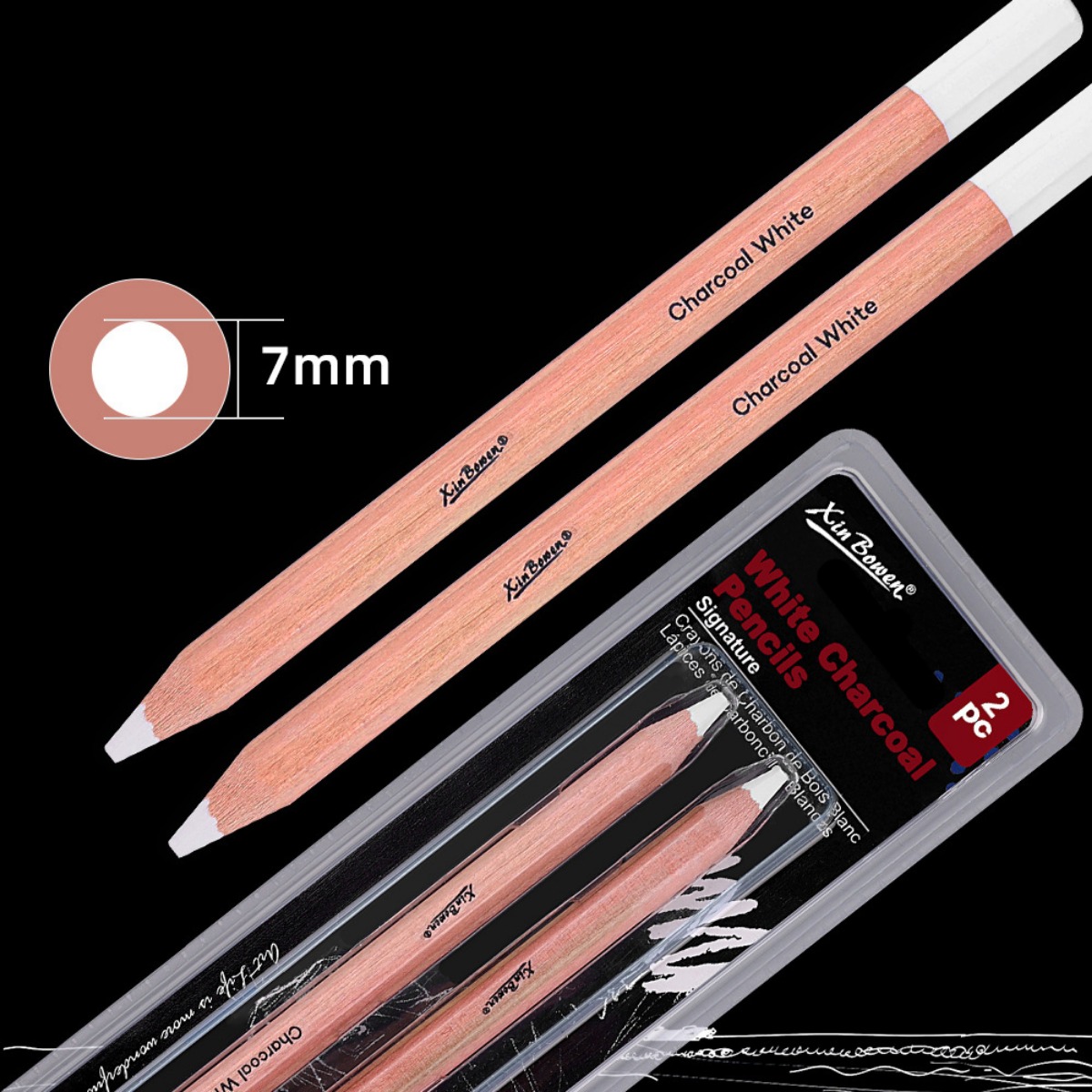 Sketching Charcoal Set - 2 ピース/セット厚いスケッチ白炭鉛筆アートハイライト鉛筆初心者の描画とシェーディング文具
