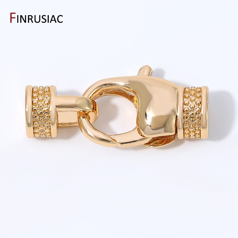 Art Craft Making - 14K ゴールドメッキ真鍮ロブスタークラスプコネクター、ジュエリー用留め具、DIY ブレスレットジュエリー作成用品用ファスナーエンドクラスプ