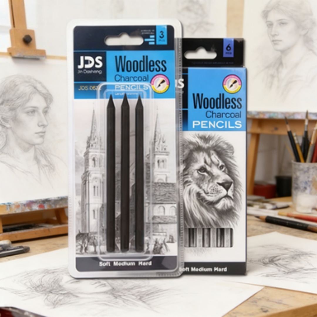 Sketching Charcoal Set - プロ仕様の木炭鉛筆セット（ソフト、ミディアム、ハード）、学生、オフィス、ジャーナリング用のアート描画スケッチ鉛筆、文房具