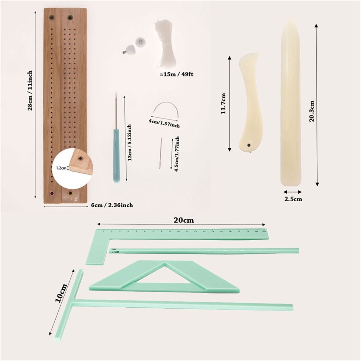 Bookbinding Supply Kit - T32C 新しいブックカバーガイド 縫製用品 製本ツール 製本キット プランナー