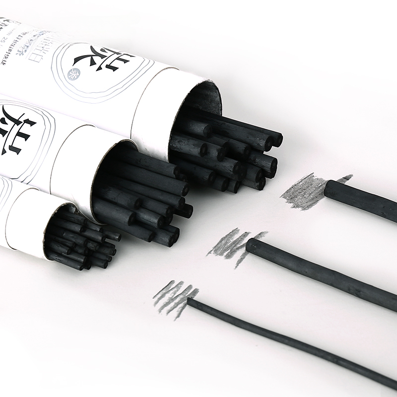 Sketching Charcoal Set - 25 個のつる木炭スティック、柳プロフェッショナルスケッチ描画木炭バーセット 2-4/5-7 ミリメートル/7-9 ミリメートル直径アーティストのための