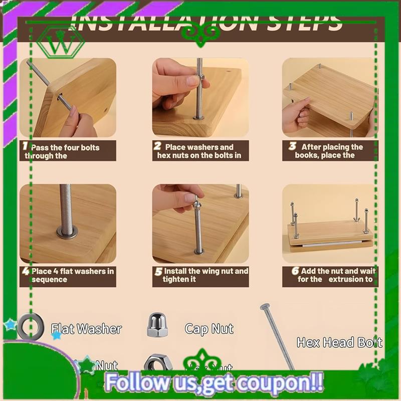 Bookbinding Supply Kit - Reliable-Kits 木製ブックプレス材料 製本用品 Fordiy Awl ワックス糸ボーンフォルダー