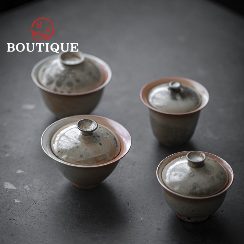 Art Craft Cup - お茶のビール,色付き,セラミック,美的,お茶の付属品を備えたレトロな木製ドリンクカップ