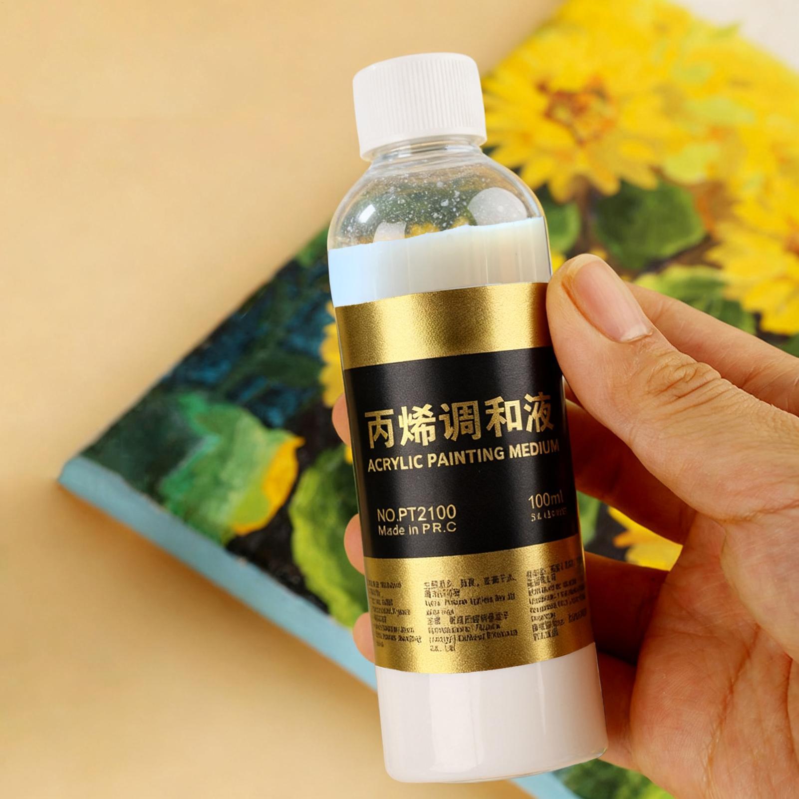 Acrylic Pour Paint - アクリル絵の具用フローエイド 100ml アクリル絵の具用ポアリングメディウム カラーブレンディング用液体改良剤 パレット準備 クラフト用