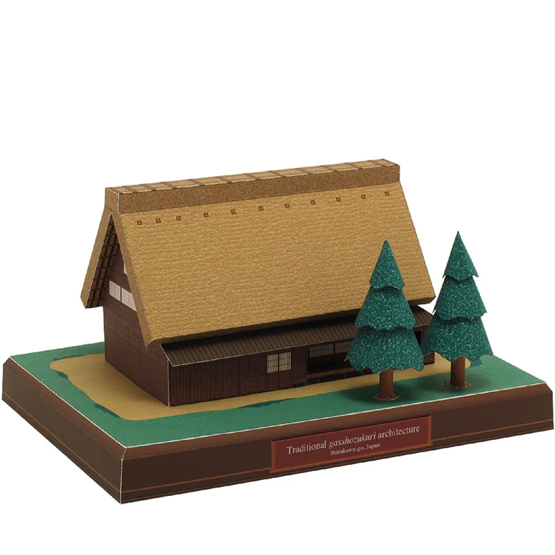 Art Craft Cardboard - 日本のカッテージガスショーズクリミニ3Dペーパーモデルハウスペーパークラフト、DIYアート、折り紙ビル、10代、大人のクラフトおもちゃ、QD-182