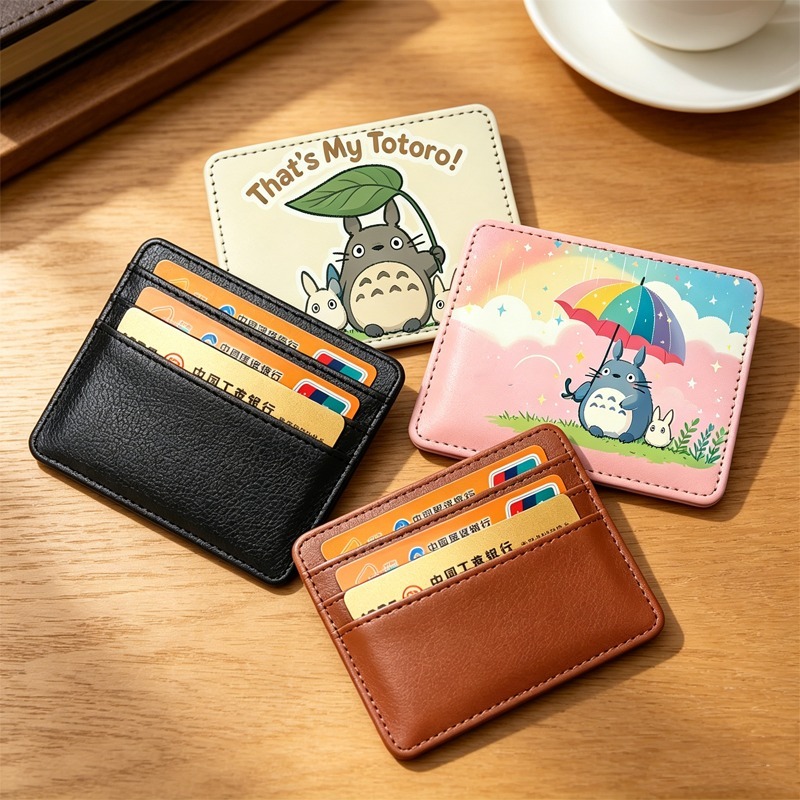 Art Craft Bag - トトロのかわいいスリムIDカード＆銀行カードホルダー財布、男女兼用、漫画アニメ柄カードホルダー、カードプロテクターケース、ギフト