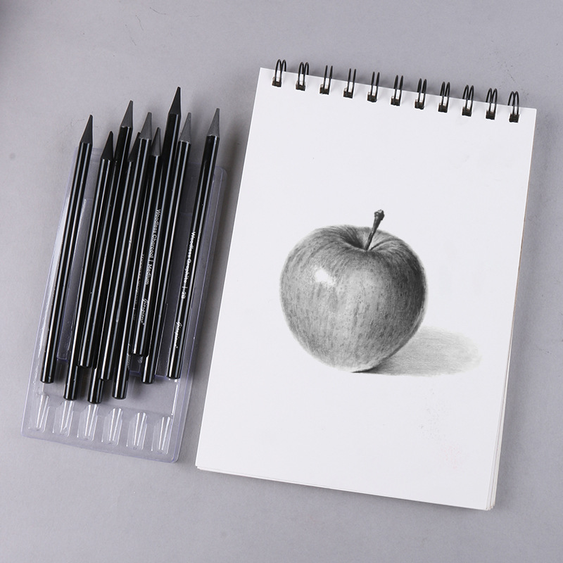 木無しグラファイトスケッチ用カーボンペンシルセット、美術学生 - Sketching Charcoal Set のレビューと価格