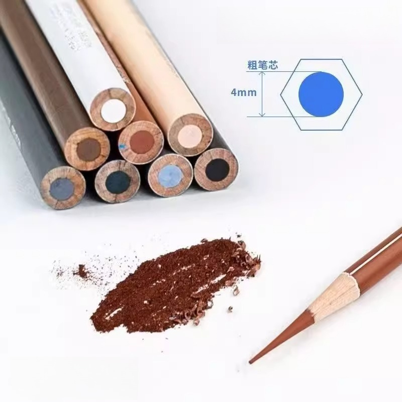 MIYA カラフルな木炭鉛筆 8 混合色セット 4 ミリメー - Sketching Charcoal Set のレビューと価格