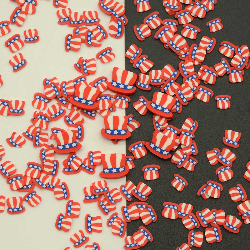 100g 5mm/10mmポリマークレイスライス独立記念日の - Art And Craft Independence Day のレビューと価格