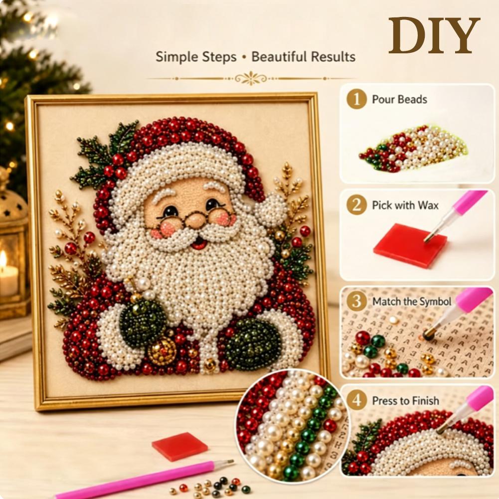 クリスマス サンタクロース パールアート DIYキット 額入 - Art Craft For Christmas のレビューと価格