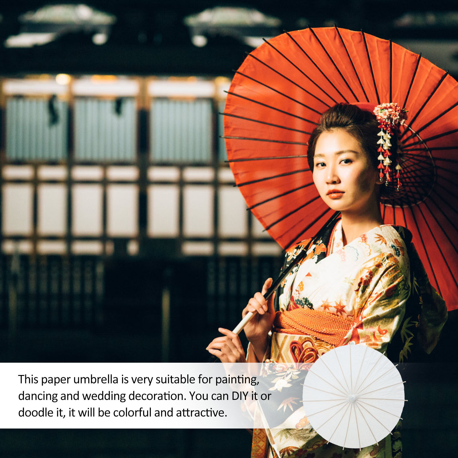 2個入り未完成DIY油紙製ブランク傘、ペイント可能、子供用絵 - Art Craft Umbrella のレビューと価格