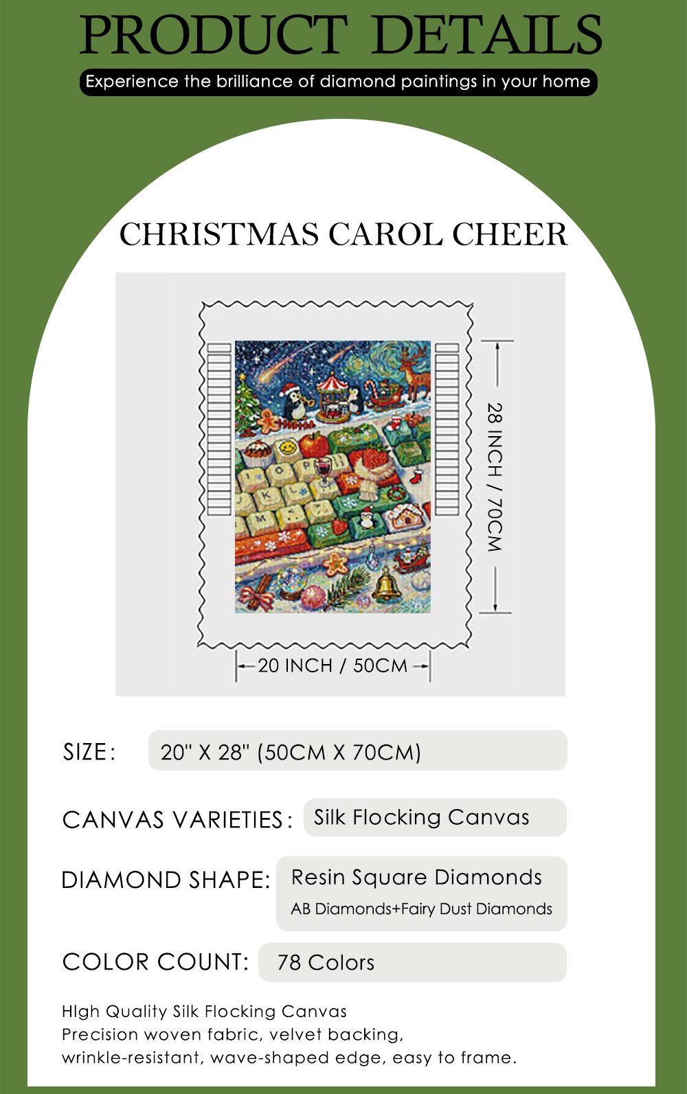 永遠の青春 5D DIY ダイヤモンドペインティングキット  - Art Craft For Christmas のレビューと価格