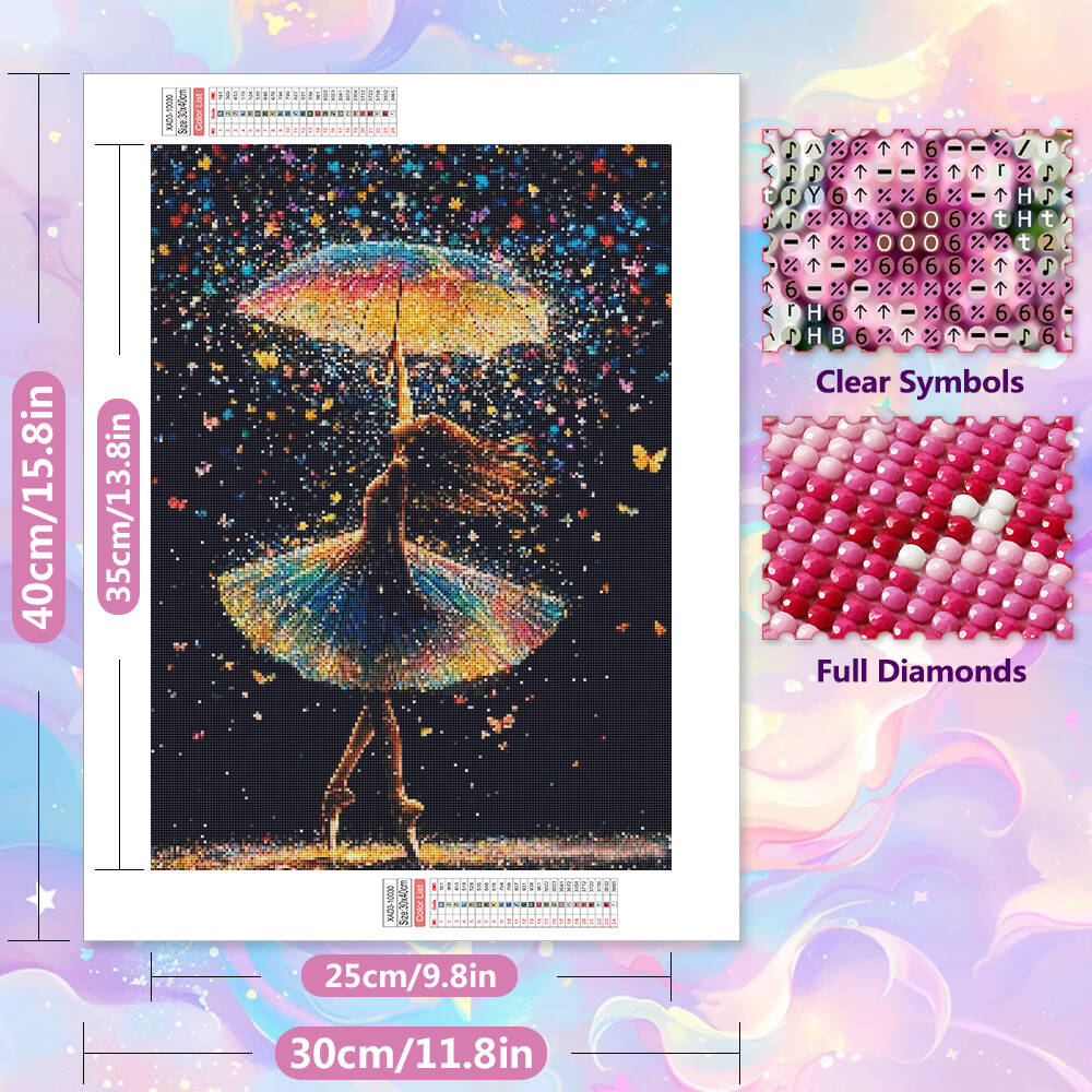 犬と猫のダイヤモンド絵画,モザイク,日曜大工,丸い正方形のド - Art Craft Umbrella のレビューと価格