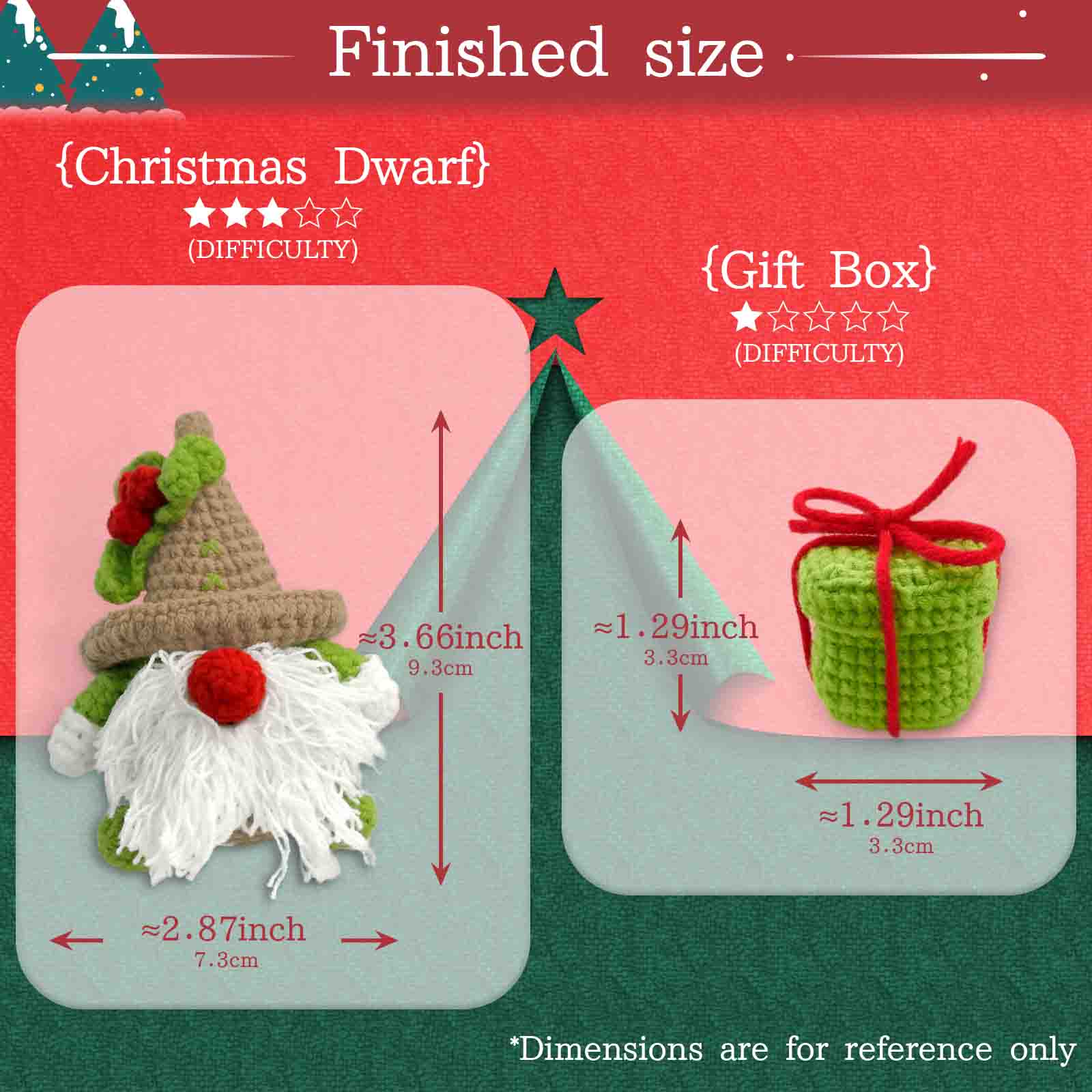 YAMAXIN 2個入り クリスマステーマの編み物キット 初 - Art Craft For Christmas のレビューと価格