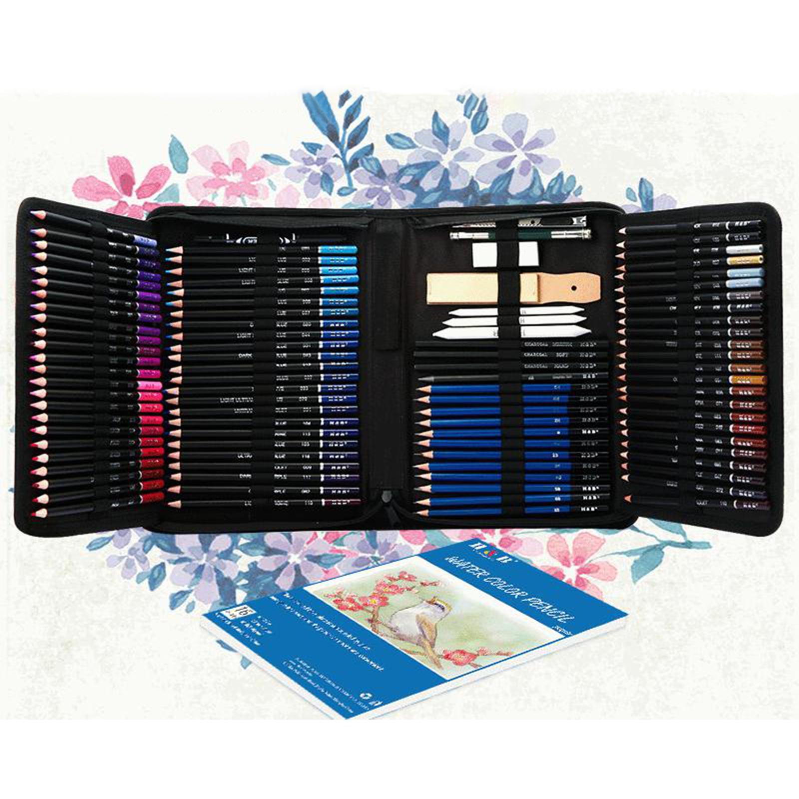 スケッチ用木炭鉛筆フルセット プレミアムマルチカラー描画ツー - Sketching Charcoal Set のレビューと価格