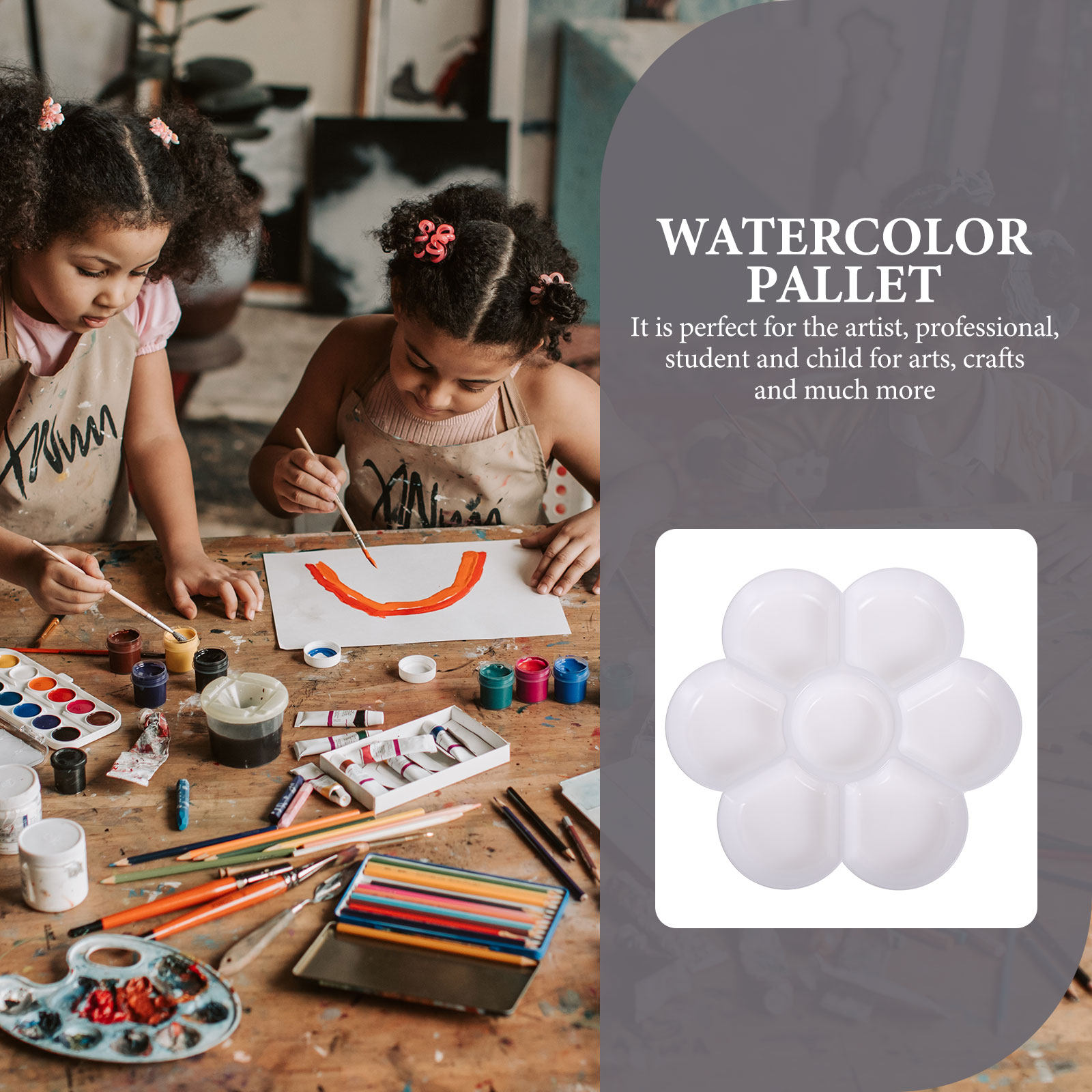 4個入り繊細な剥がれにくい絵具混合トレイ、携帯用水彩顔料パレ - Art Craft Blend のレビューと価格