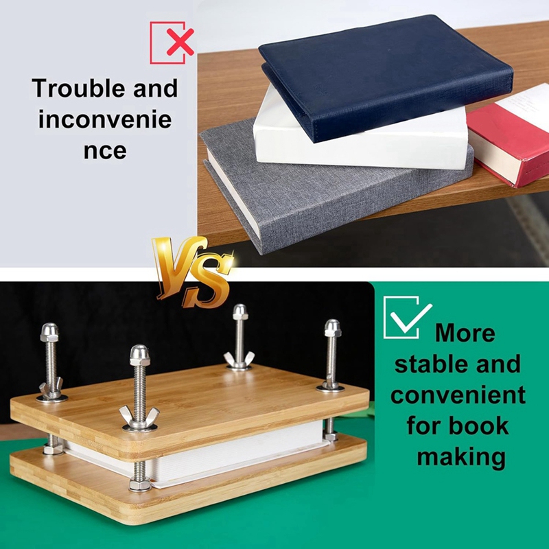 本の製本、木製竹製の本、製本用品用のポータブルキット-ABF - Bookbinding Supply Kit のレビューと価格