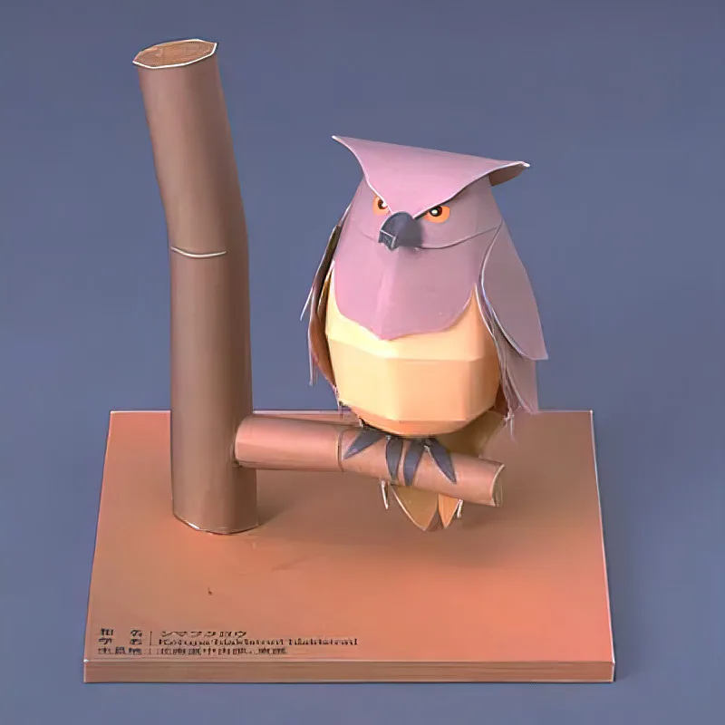 ブラキストンの魚フクロウ折り紙アートミニ3D紙モデル、ペーパ - Art Craft Cardboard のレビューと価格