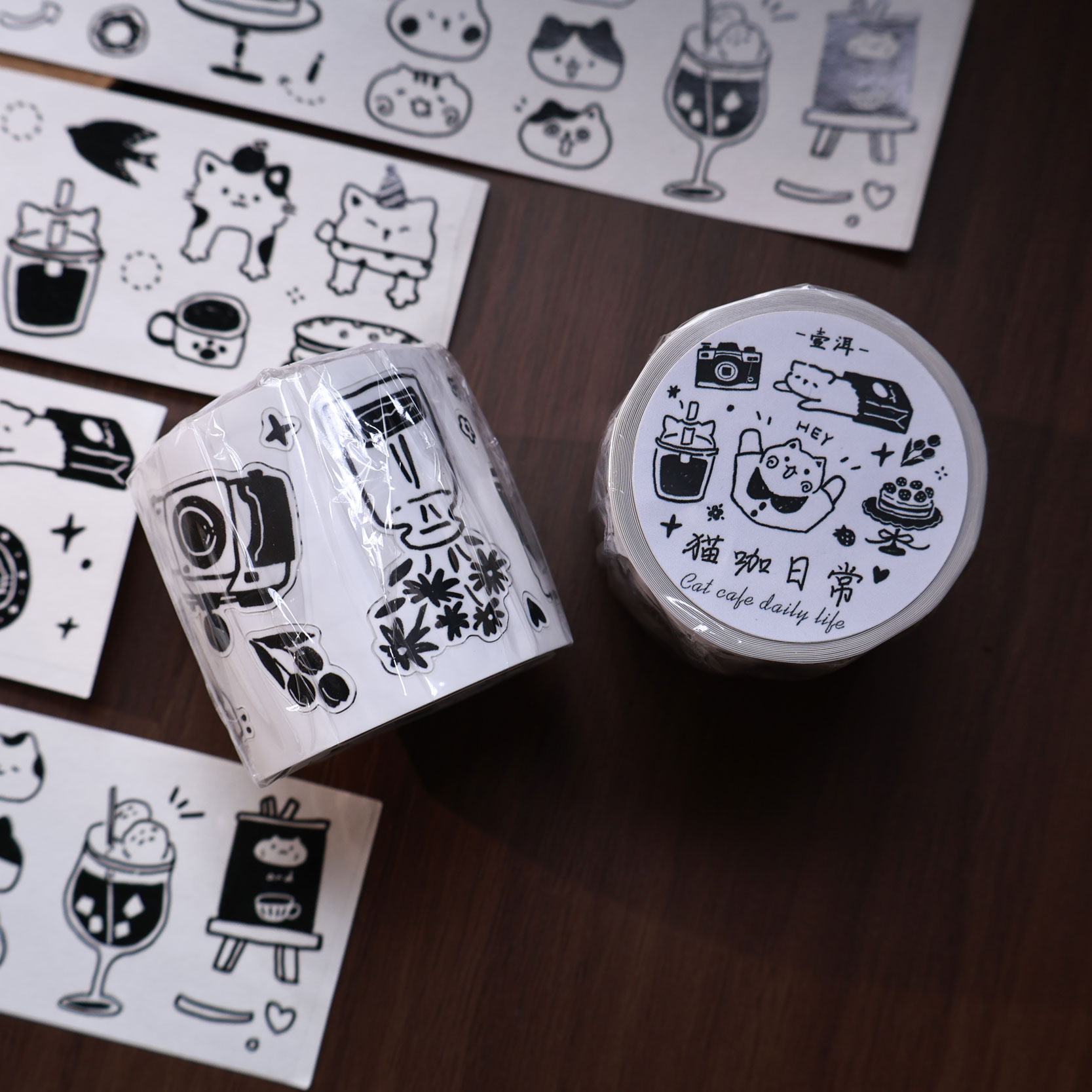 YiEr スタジオヴィンテージデイリー猫のコーヒーライフ和紙 - Washi Tape Rolls のレビューと価格