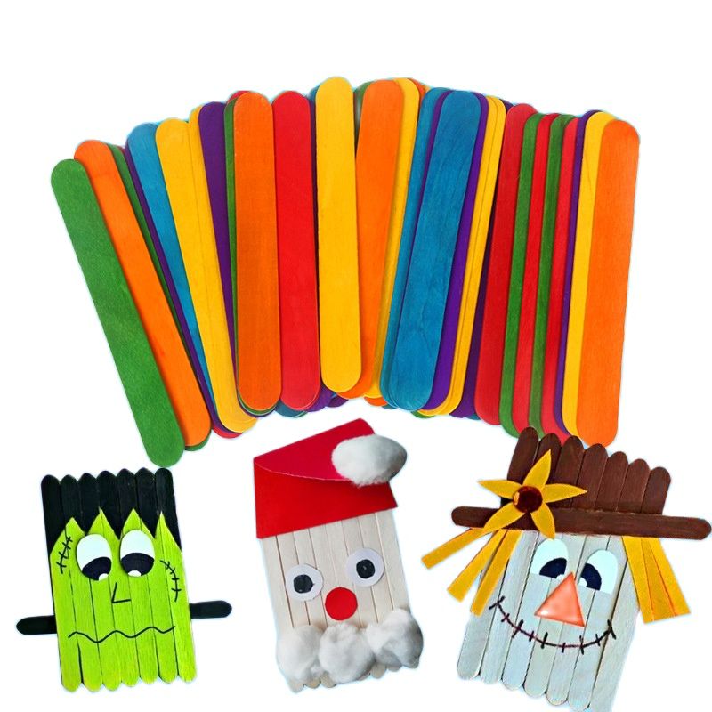 子供と赤ちゃんのための木製アイスクリームスティック,50ユニ - Art Craft With Ice Cream Stick のレビューと価格