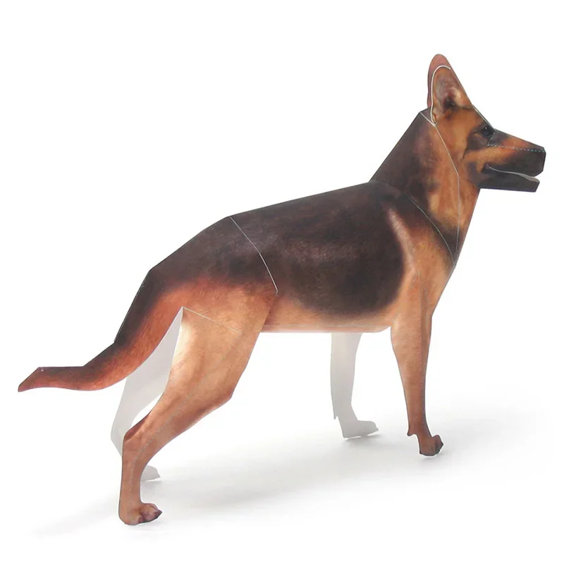 ジャーマンシェパード犬折り紙アートペット紙モデルリアルな動物 - Art Craft Cardboard のレビューと価格