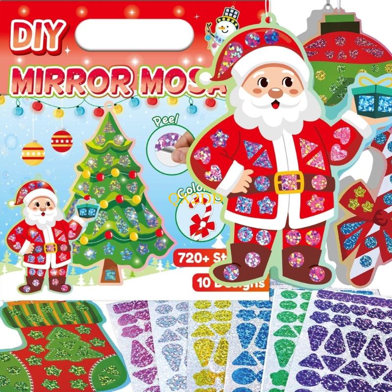 QX2D クリスマスホイルステッカー子供のための DIY ク - Art Craft Holiday のレビューと価格
