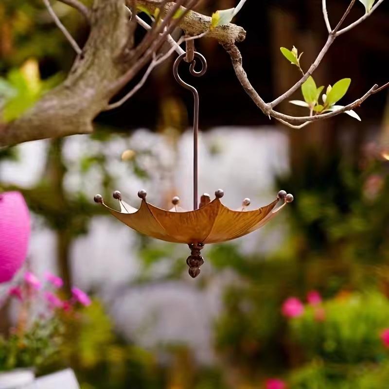 1個入り ヴィンテージメタル傘型鳥の餌入れ 屋外吊り下げ式ガ - Art Craft Umbrella のレビューと価格