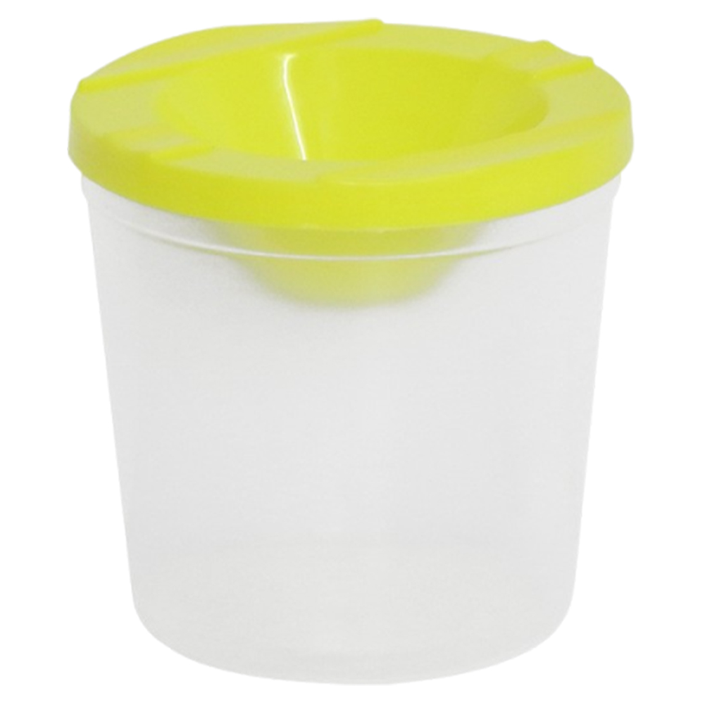 色付きの蓋付きのこぼれにくいペイントカップ ペイントブラシク - Art Craft Cup のレビューと価格