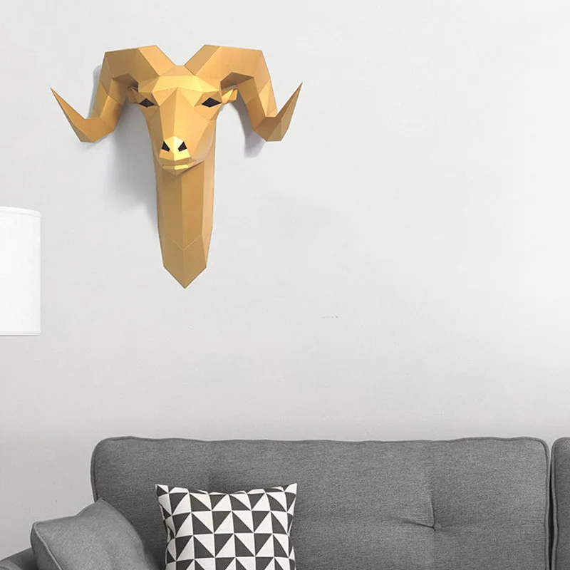手作りの3D紙モデルペーパークラフト、動物の壁の装飾、ビッグ - Art Craft Cardboard のレビューと価格