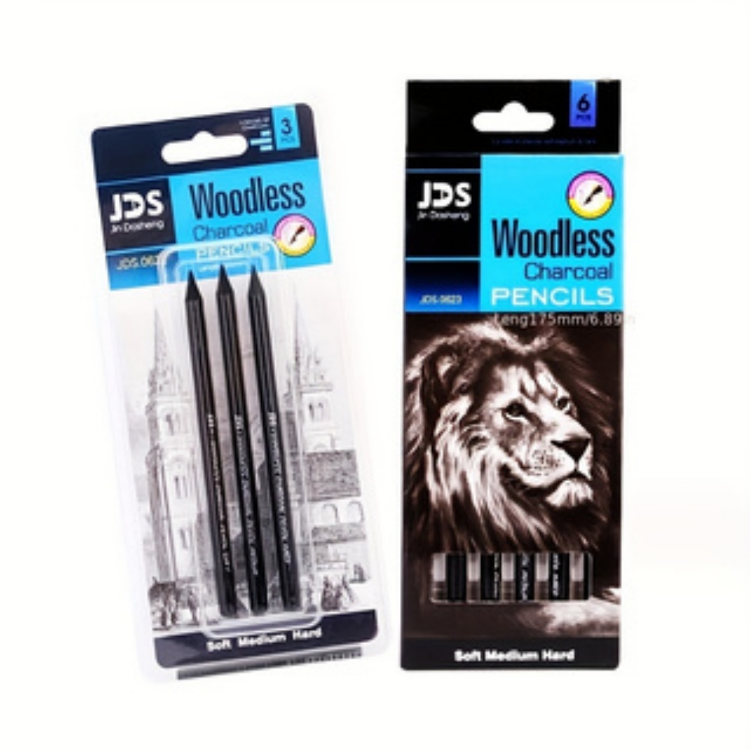 プロ仕様の木炭鉛筆セット（ソフト、ミディアム、ハード）、学生 - Sketching Charcoal Set のレビューと価格