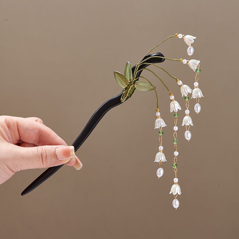 木製フラワーヘアピンヴィンテージ Convallaria M - Art Craft Shop のレビューと価格