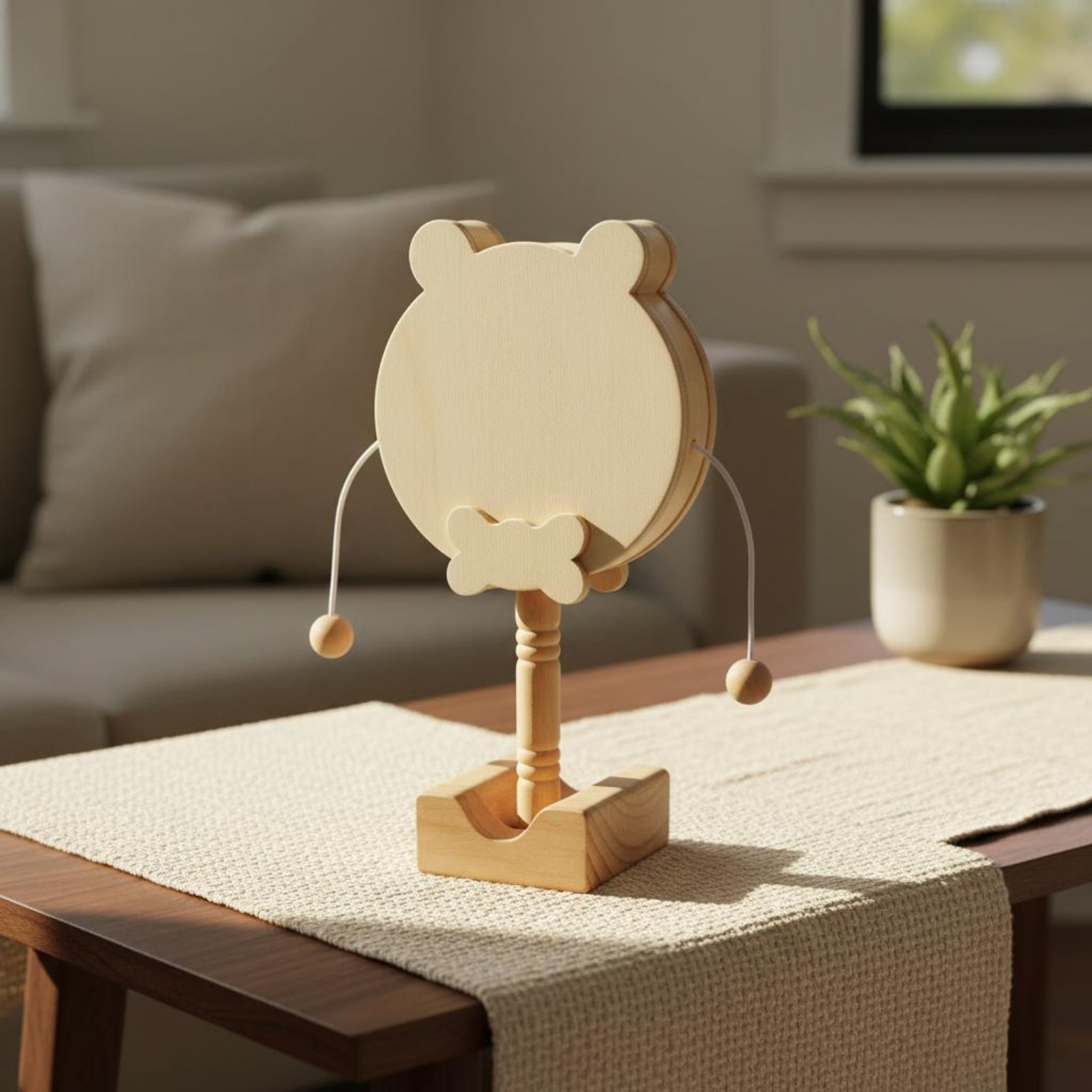 DIY木製ガラガラドラム 平らな表面のハンドル付き 未完成の - Art Craft Workshop のレビューと価格