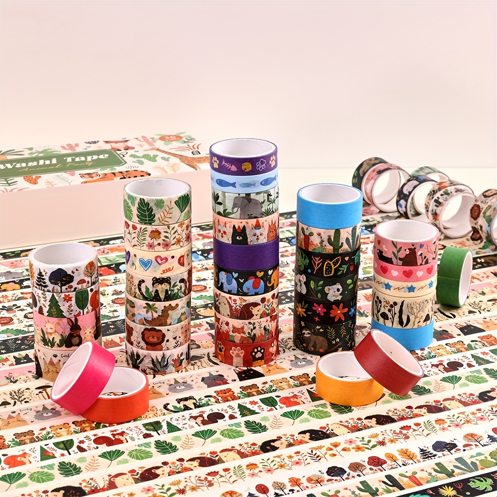 36 ロール ヴィンテージ アニマル パーティー 和紙テープ - Washi Tape Rolls のレビューと価格