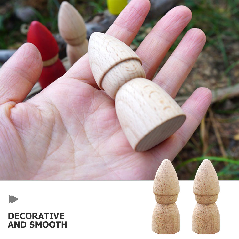 6個入り木製ペグフィギュア 無塗装 DIY グラフィティアー - Art Y Craft のレビューと価格