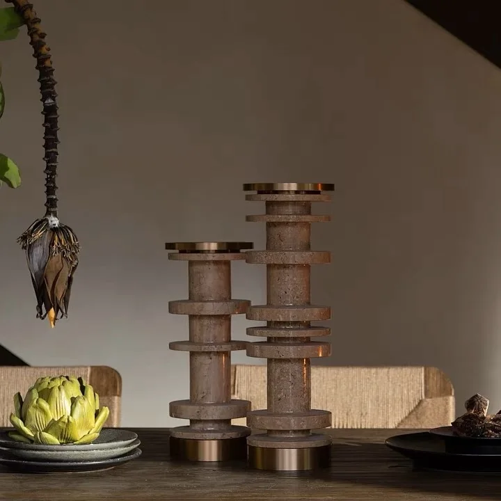 樹脂製メタル装飾キャンドルホルダー、創造的な人工洞窟石工芸品 - Art Craft Restaurant のレビューと価格