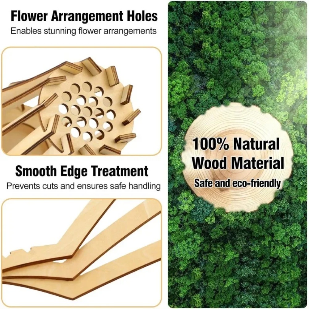 1 個最新モデル木製ジグソーパズル花瓶花束植木鉢スタンドコー - Art Craft Restaurant のレビューと価格