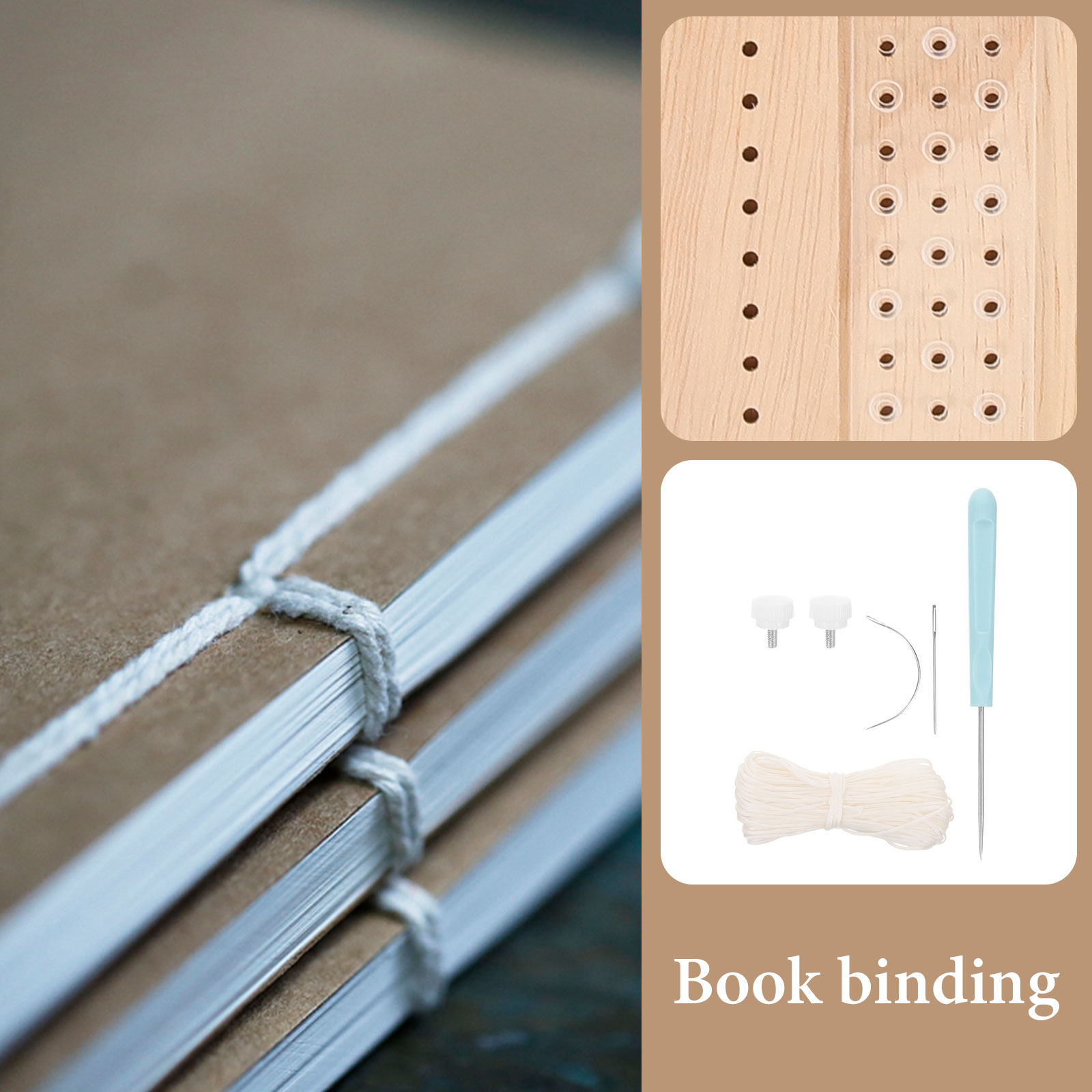 日記帳、ジャーナル、ノート用の手持ち式穴あけ・製本ツールキッ - Bookbinding Supply Kit のレビューと価格
