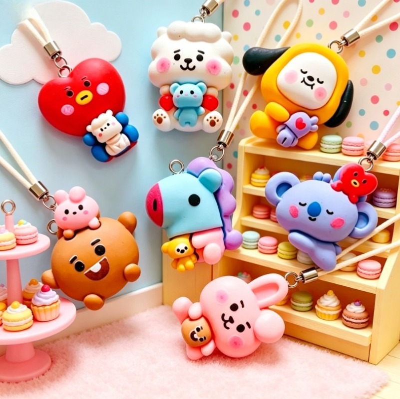 7 個 BT21 樹脂漫画チャーム DIY アクセサリークラ - Art Craft Making のレビューと価格