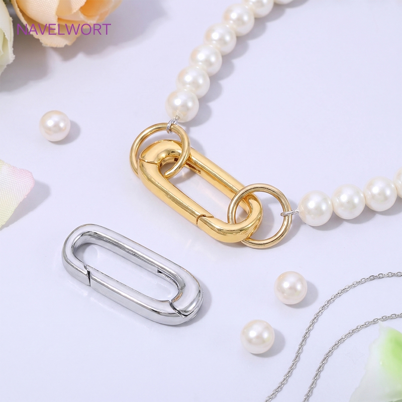1/2/4個入り 18K金メッキオーバルスプリングクラスプ  - Art Craft Making のレビューと価格