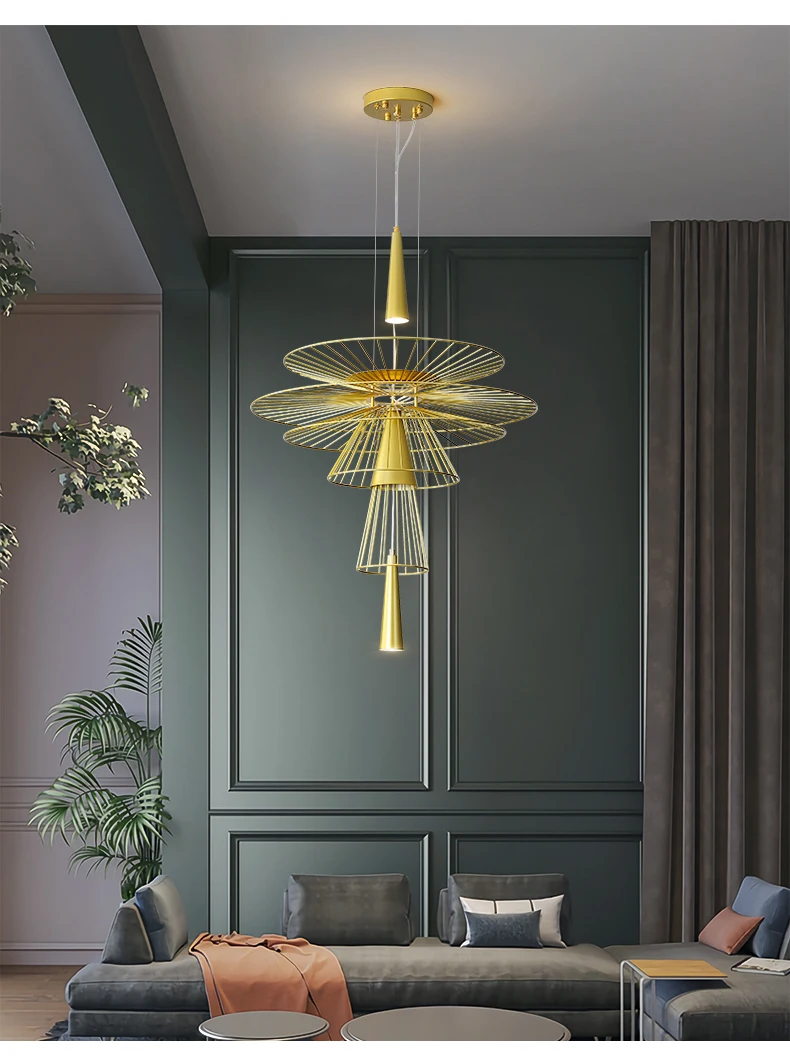 モダンなデザインのLEDハンギングランプ,鉄製の手工芸品,装 - Art Craft Restaurant のレビューと価格