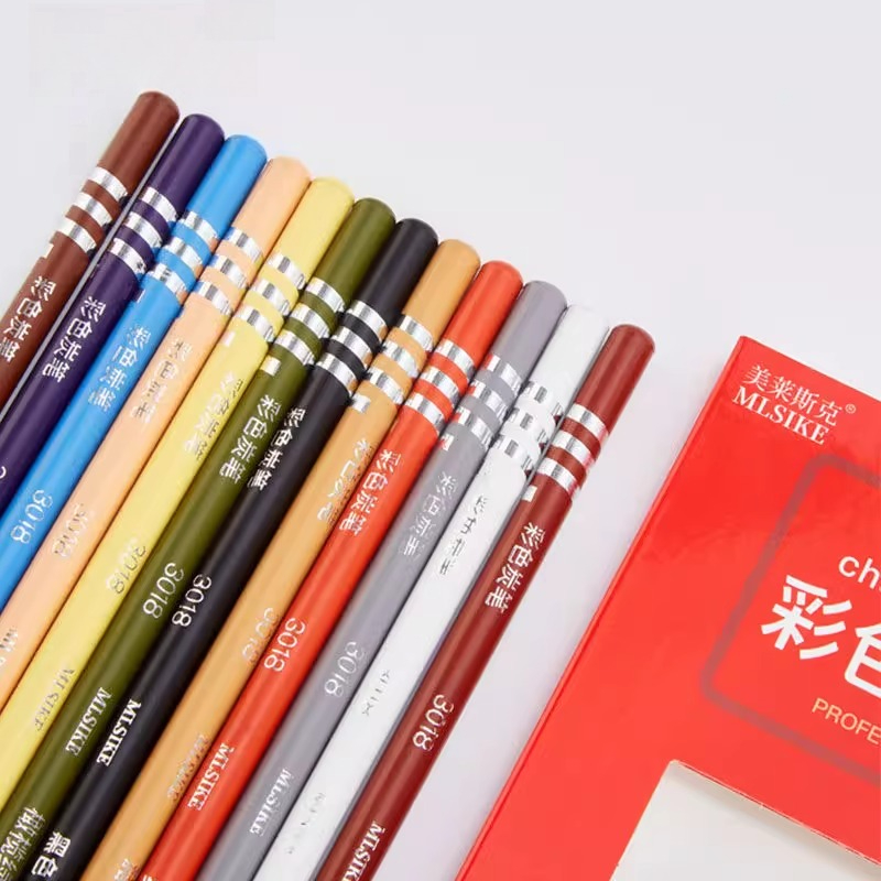 MLSIKE カラーチャコール鉛筆 6/12/24本入り 美 - Sketching Charcoal Set のレビューと価格