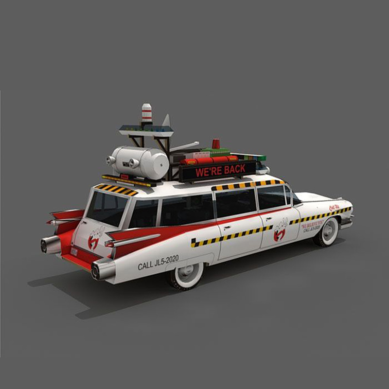 ゴーストバスターカーEcto-1A 1:20,手作りの紙モデ - Art Craft Cardboard のレビューと価格