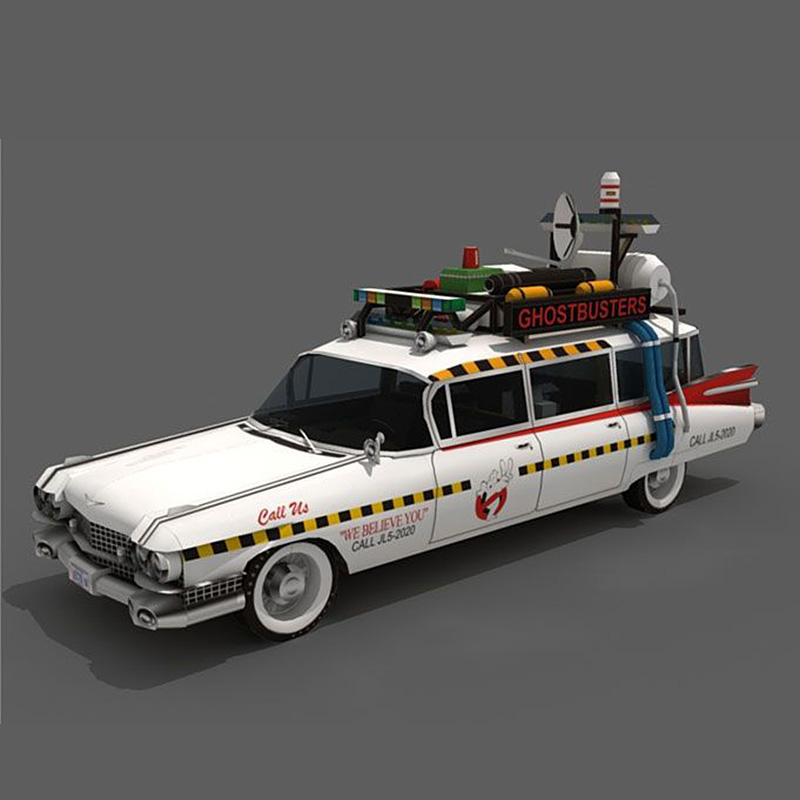 ゴーストバスターカーEcto-1A 1:20,手作りの紙モデ - Art Craft Cardboard のレビューと価格
