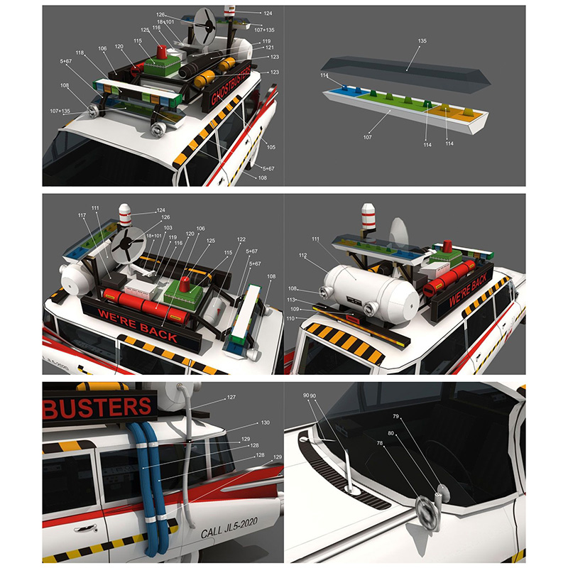 ゴーストバスターカーEcto-1A 1:20,手作りの紙モデ - Art Craft Cardboard のレビューと価格