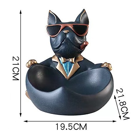 クールな犬の像ブルドッグ像収納ボックス動物装飾樹脂工芸品アー - Art And Craft Sunglasses のレビューと価格